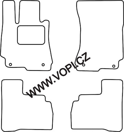 Textil-Autoteppiche Mercedes S W221 original fixace 2005 - 2013 Colorfit (2953)